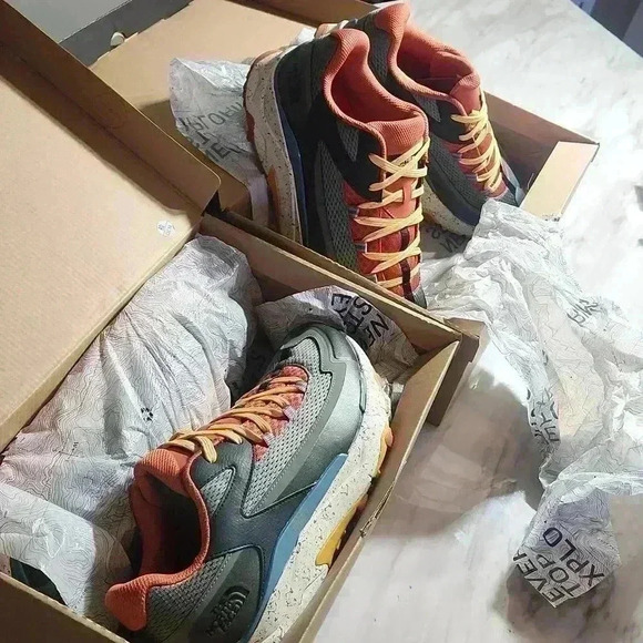 THE NORTH FACE Mens Vectiv Taraval size 11 burnt Ochre /Agave Green - Picture 2 of 12